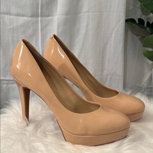 Gianni Bini Tan Patent Heels